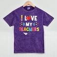 Teens Graduation I Heart My Teacher I Love My Teachers Mineral Wash Tshirts Mineral Purple