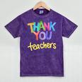 Thank You Teacher Appreciation Graduation Men Women Girls Kids Mineral Wash Tshirts Mineral Purple