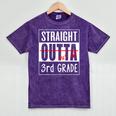 Third Grade Graduation Shirt Straight Outta 3rd Grade Mineral Wash Tshirts Mineral Purple