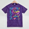 Tie Dye Happy Last Day Of School Graduation Teacher Student Mineral Wash Tshirts Mineral Purple