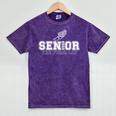 Track & Field Senior 2025 Graduation Year The Final Lap Mineral Wash Tshirts Mineral Purple