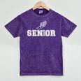 Track & Field Senior 2025 Graduation Year Mineral Wash Tshirts Mineral Purple