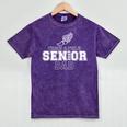 Track & Field Senior Dad 2025 Graduation Year Mineral Wash Tshirts Mineral Purple