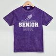 Track & Field Senior Mom 2025 Graduation Year Mineral Wash Tshirts Mineral Purple
