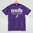 Track & Field Senior Mom Class Of 2026 Graduation 26 Mineral Wash Tshirts Mineral Purple