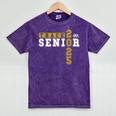 Track Senior Night Track Senior 2025 Graduation 14 Mineral Wash Tshirts Mineral Purple