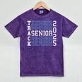 Track Senior Night Track Senior 2025 Graduation 50 Mineral Wash Tshirts Mineral Purple