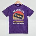 Tracking Adjustments Required Nostalgia VHS Retro Tape Mineral Wash Tshirts Mineral Purple