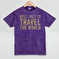 Travel Themed Graduation Tshirt Mineral Wash Tshirts Mineral Purple