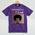 Unapologetically MHA-Ish Student Graduation Afro Mineral Wash Tshirts Mineral Purple