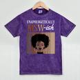 Unapologetically MSW-Ish Student Graduation Afro Mineral Wash Tshirts Mineral Purple