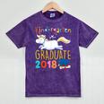 Unicorn Kindergarten Graduation Shirt Girls Mineral Wash Tshirts Mineral Purple