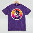Unicorn University Graduation Graduating School Girl Cute Mineral Wash Tshirts Mineral Purple