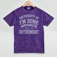 University Of Im Done Retirement Graduation 2026 Premium Tri-Blend Mineral Wash Tshirts Mineral Purple
