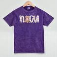 Valentines Day NICU Nurse Cute Bear Neonatal ICU Graduation Mineral Wash Tshirts Mineral Purple