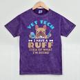 Vet Tech Veterinary Technician Graduation Ruff Idea Mineral Wash Tshirts Mineral Purple