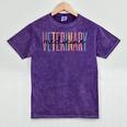 Veterinary Medicine Vet Tech DVM LVT Graduation Mineral Wash Tshirts Mineral Purple