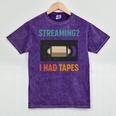 VHS Cassette Tape Retro 80s 90s Nostalgia Premium Mineral Wash Tshirts Mineral Purple