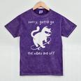 Vibes Are Off Cat Skateboard Introvert Sarcastic Humor Mineral Wash Tshirts Mineral Purple