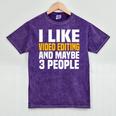 Video Editor Introvert Editing Production Filmmaking Job Mineral Wash Tshirts Mineral Purple