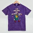 I Like Video Games Dogs And Maybe 3 People Gamer Introvert Mineral Wash Tshirts Mineral Purple