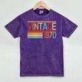 Vintage 1970 Birthday Retro Style 70's Born Nostalgia Party Premium Tri-Blend Mineral Wash Tshirts Mineral Purple