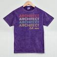 Vintage Architect Est 2018 Graduation 2018 Mineral Wash Tshirts Mineral Purple