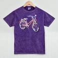 Vintage Bicycle With Playing Cards Nostalgia Premium Tri-Blend Mineral Wash Tshirts Mineral Purple
