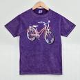 Vintage Bicycle With Playing Cards Nostalgia Mineral Wash Tshirts Mineral Purple
