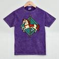 Vintage Carousel Horse Merry Go Round Nostalgia Art Premium Mineral Wash Tshirts Mineral Purple