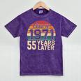 Vintage Class Of 1971 55 Years Later Reunion 55th Graduation Mineral Wash Tshirts Mineral Purple