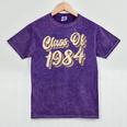 Vintage Class Of 1984 40th Reunion High School Graduation 84 Mineral Wash Tshirts Mineral Purple
