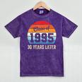 Vintage Class Of 1995 30 Years Later Reunion 30th Graduation Mineral Wash Tshirts Mineral Purple