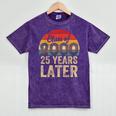 Vintage Class Of 2000 25 Years Later Reunion 25th Graduation Mineral Wash Tshirts Mineral Purple