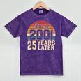 Vintage Class Of 2001 25 Years Later Reunion 25th Graduation Mineral Wash Tshirts Mineral Purple