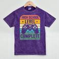 Vintage Class Of 2024 High School Graduation Student Mineral Wash Tshirts Mineral Purple