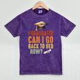 Vintage I Graduated Can I Go Back To Bed Now Graduation Mineral Wash Tshirts Mineral Purple