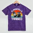 Vintage Retro Classically Trained Video Game 90s Nostalgia Mineral Wash Tshirts Mineral Purple