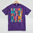 Vintage Some Things Are Better Left Alone Introverts Mineral Wash Tshirts Mineral Purple