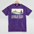 I Wanna Be Where The People Arent Hiking Camping Introvert Mineral Wash Tshirts Mineral Purple I Wanna Be Where The People Arent Hiking Camping Introvert Mineral Wash Tshirts Mineral Purple