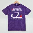 Warning Social Battery Is Low Introvert Shirt Mineral Wash Tshirts Mineral Purple Warning Social Battery Is Low Introvert Shirt Mineral Wash Tshirts Mineral Purple