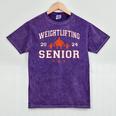 Weightlifting Senior 2024 Graduation Mineral Wash Tshirts Mineral Purple