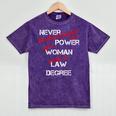Woman Law Degree Graduation Diploma Party Mineral Wash Tshirts Mineral Purple