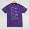 Woman Law School Lawyer Graduation Attorney Mineral Wash Tshirts Mineral Purple