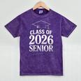 Women's Class Of 2026 Senior Graduation School College Mineral Wash Tshirts Mineral Purple