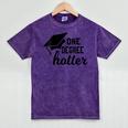 Women's One Degree Hotter College Masters PhD Graduation Party Mineral Wash Tshirts Mineral Purple