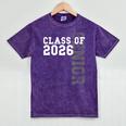 Women's Senior Class Of 2026 Graduation Year High School & College Mineral Wash Tshirts Mineral Purple