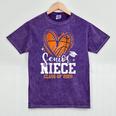 Women's Senior Niece Class Of 2026 Basketball Graduation Heart Mineral Wash Tshirts Mineral Purple
