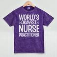 World's Okayest Nurse Practitioner NP Graduation Mineral Wash Tshirts Mineral Purple