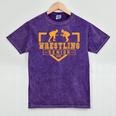 Wrestling Senior Night Wrestling Senior 2025 Graduation 17 Mineral Wash Tshirts Mineral Purple